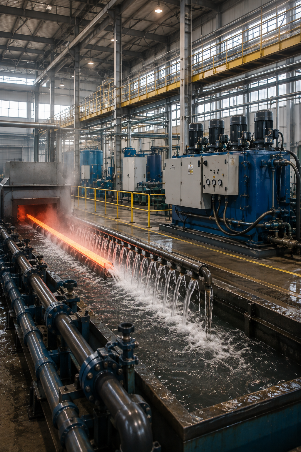 Hydraulic power unit whose oil is cooled by a plate heat exchanger